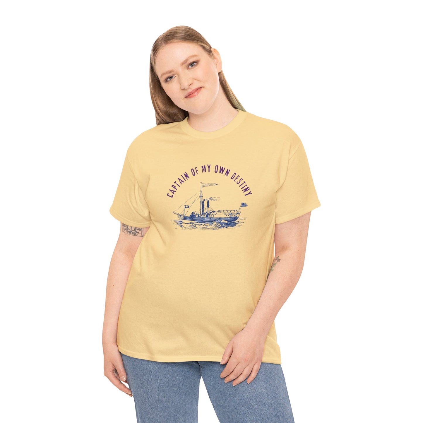 Captain of My Own Destiny Tee, Unisex Heavy Cotton T-Shirt, Nautical Graphic Tee, Casual Summer Shirt, Birthday Gift, Sailing Lover Apparel
