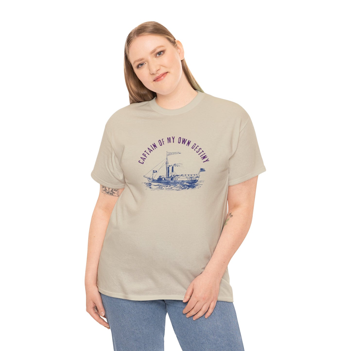 Captain of My Own Destiny Tee, Unisex Heavy Cotton T-Shirt, Nautical Graphic Tee, Casual Summer Shirt, Birthday Gift, Sailing Lover Apparel