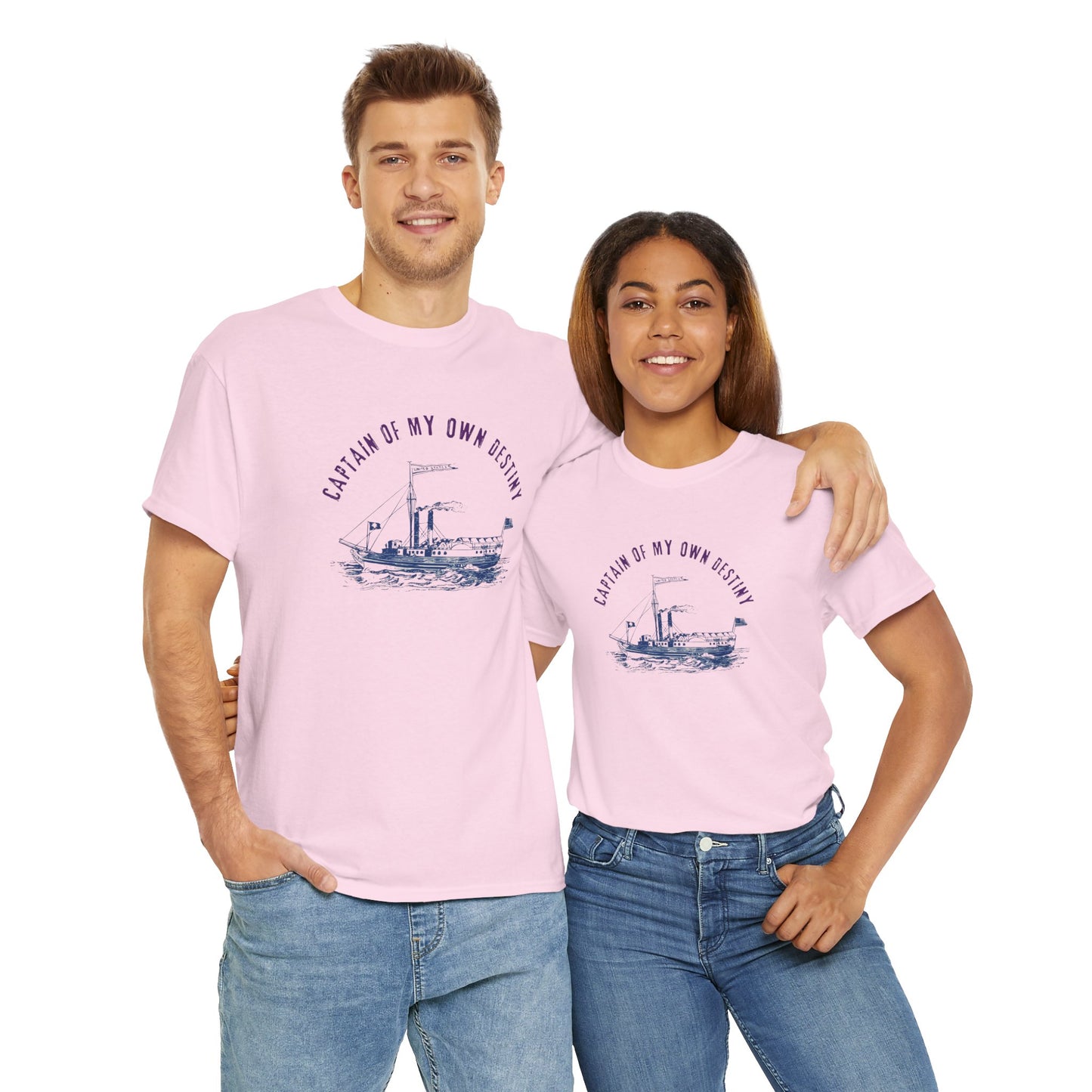 Captain of My Own Destiny Tee, Unisex Heavy Cotton T-Shirt, Nautical Graphic Tee, Casual Summer Shirt, Birthday Gift, Sailing Lover Apparel
