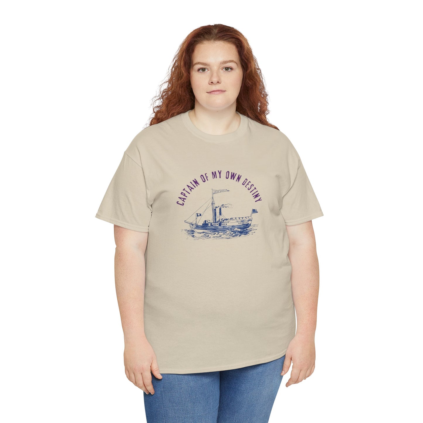 Captain of My Own Destiny Tee, Unisex Heavy Cotton T-Shirt, Nautical Graphic Tee, Casual Summer Shirt, Birthday Gift, Sailing Lover Apparel