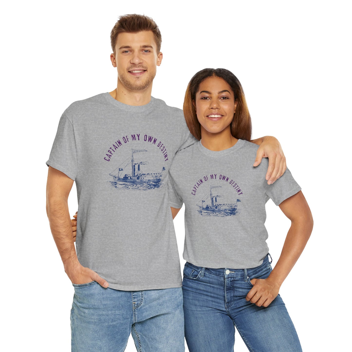 Captain of My Own Destiny Tee, Unisex Heavy Cotton T-Shirt, Nautical Graphic Tee, Casual Summer Shirt, Birthday Gift, Sailing Lover Apparel