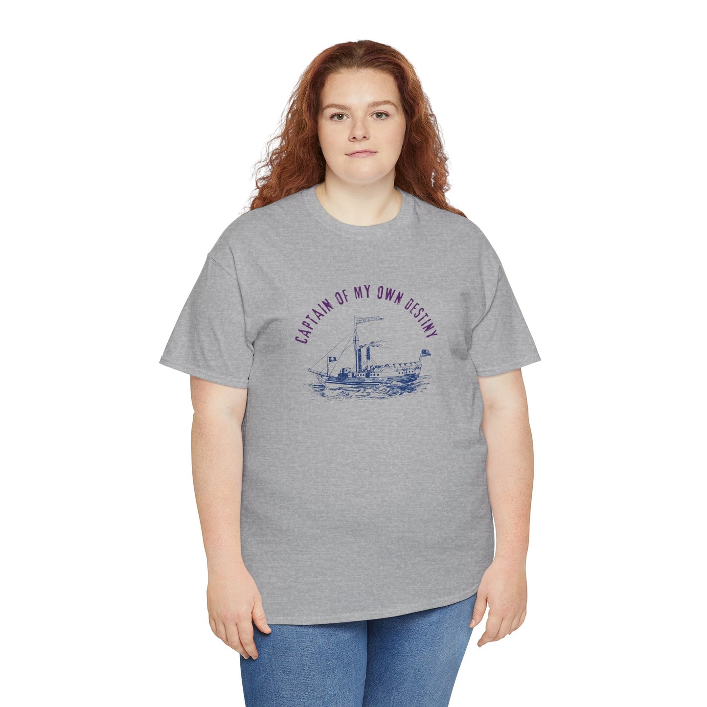 Captain of My Own Destiny Tee, Unisex Heavy Cotton T-Shirt, Nautical Graphic Tee, Casual Summer Shirt, Birthday Gift, Sailing Lover Apparel