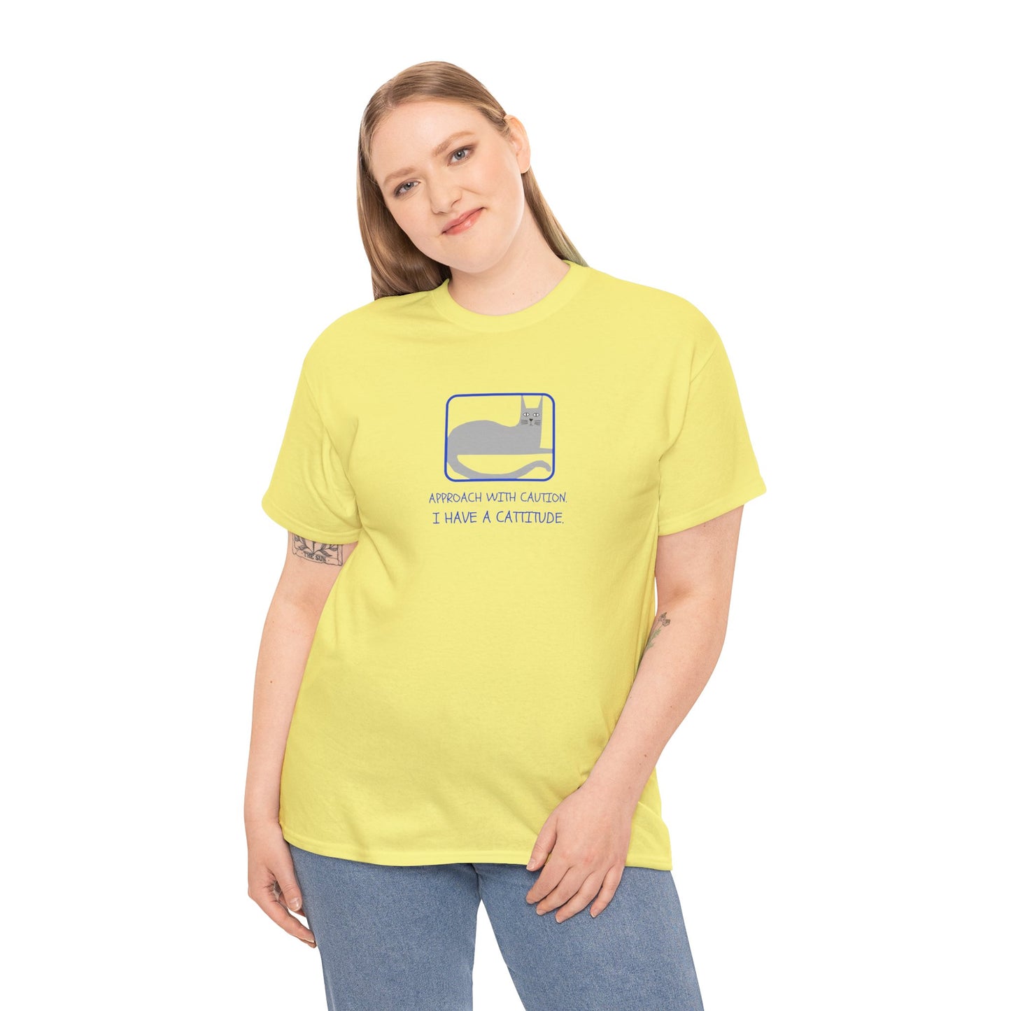 Cat Attitude Tee - Funny Unisex Graphic T-Shirt Men's Women's