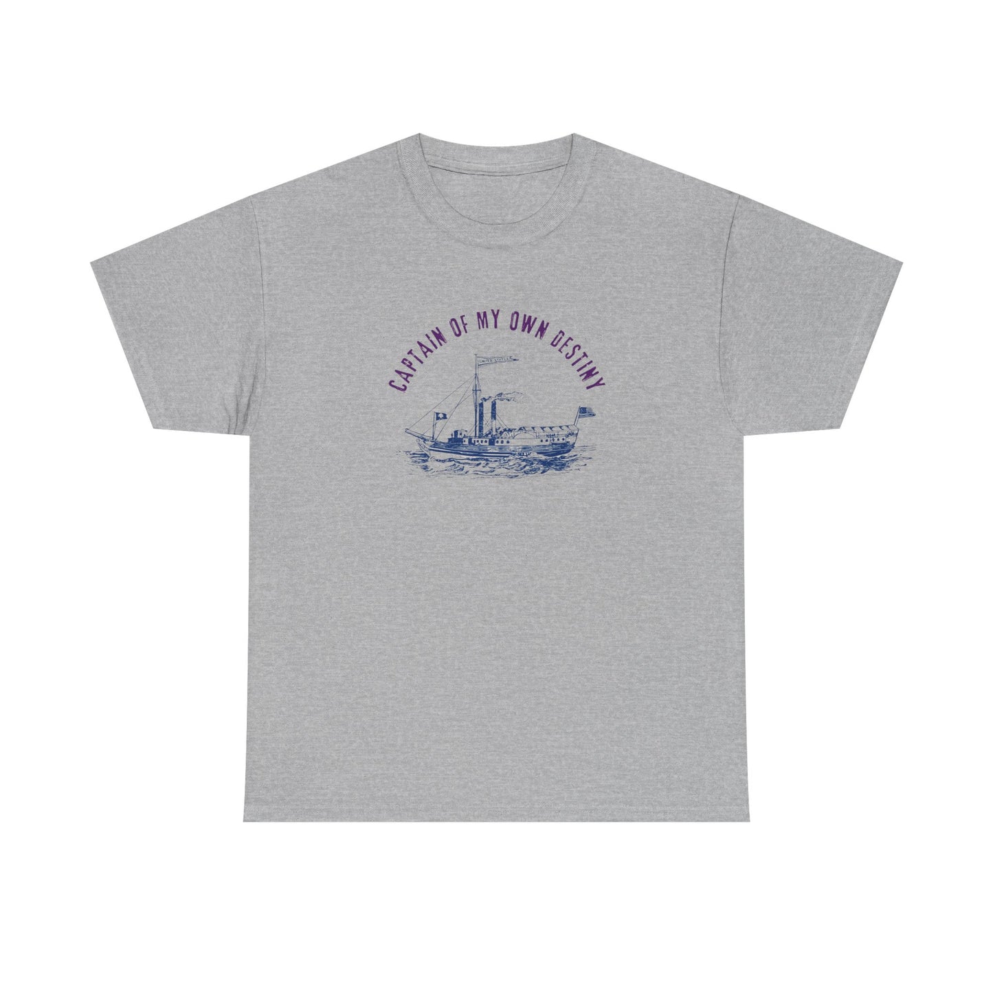 Captain of My Own Destiny Tee, Unisex Heavy Cotton T-Shirt, Nautical Graphic Tee, Casual Summer Shirt, Birthday Gift, Sailing Lover Apparel