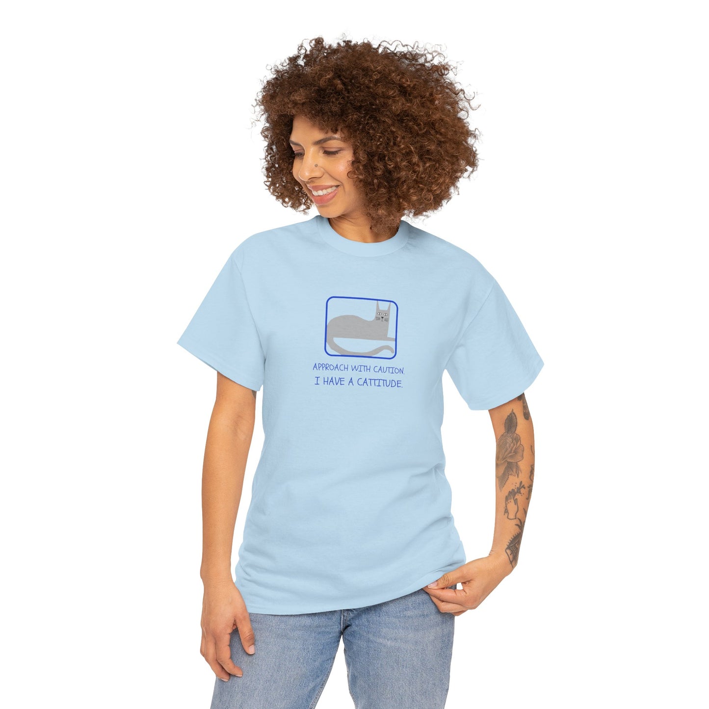 Cat Attitude Tee - Funny Unisex Graphic T-Shirt Men's Women's