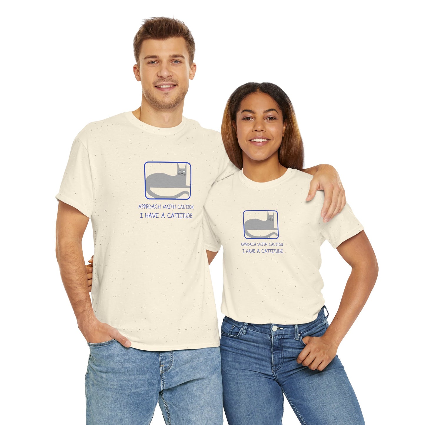 Cat Attitude Tee - Funny Unisex Graphic T-Shirt Men's Women's