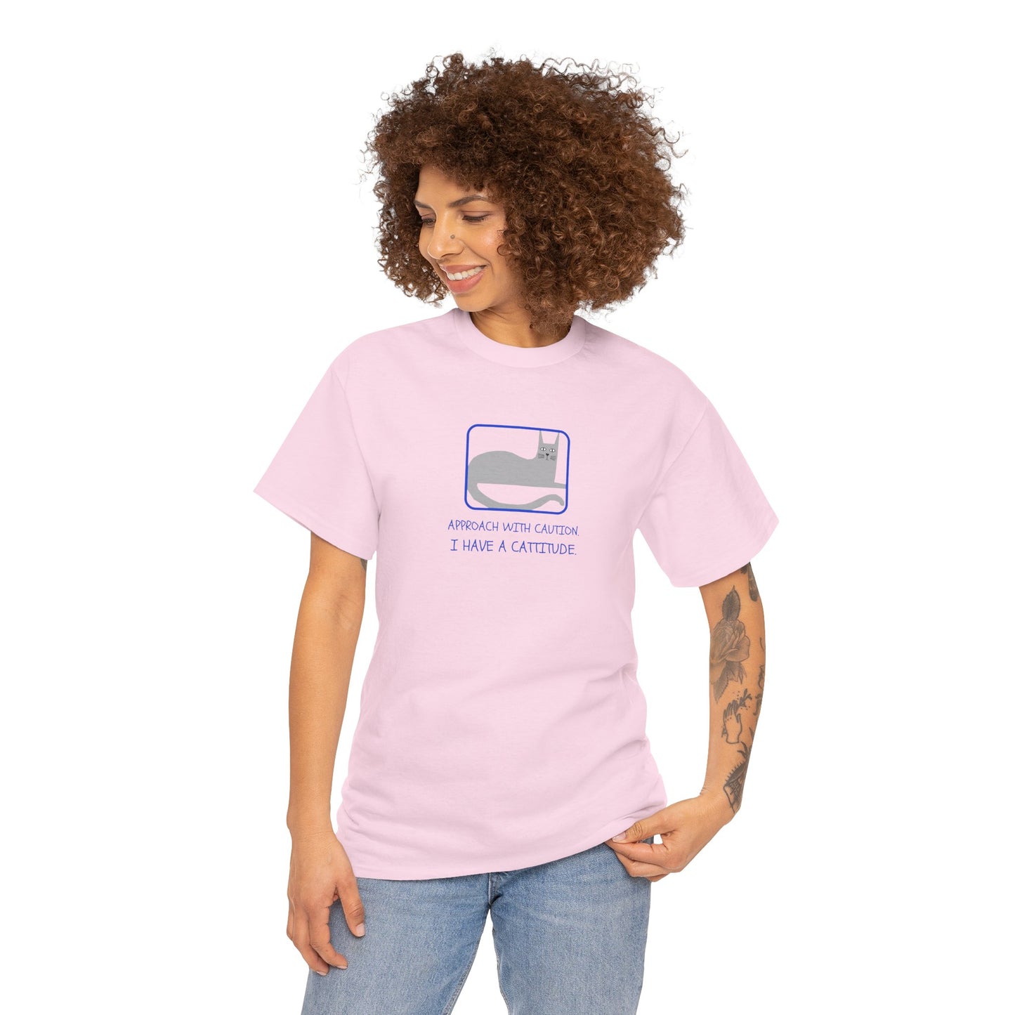 Cat Attitude Tee - Funny Unisex Graphic T-Shirt Men's Women's