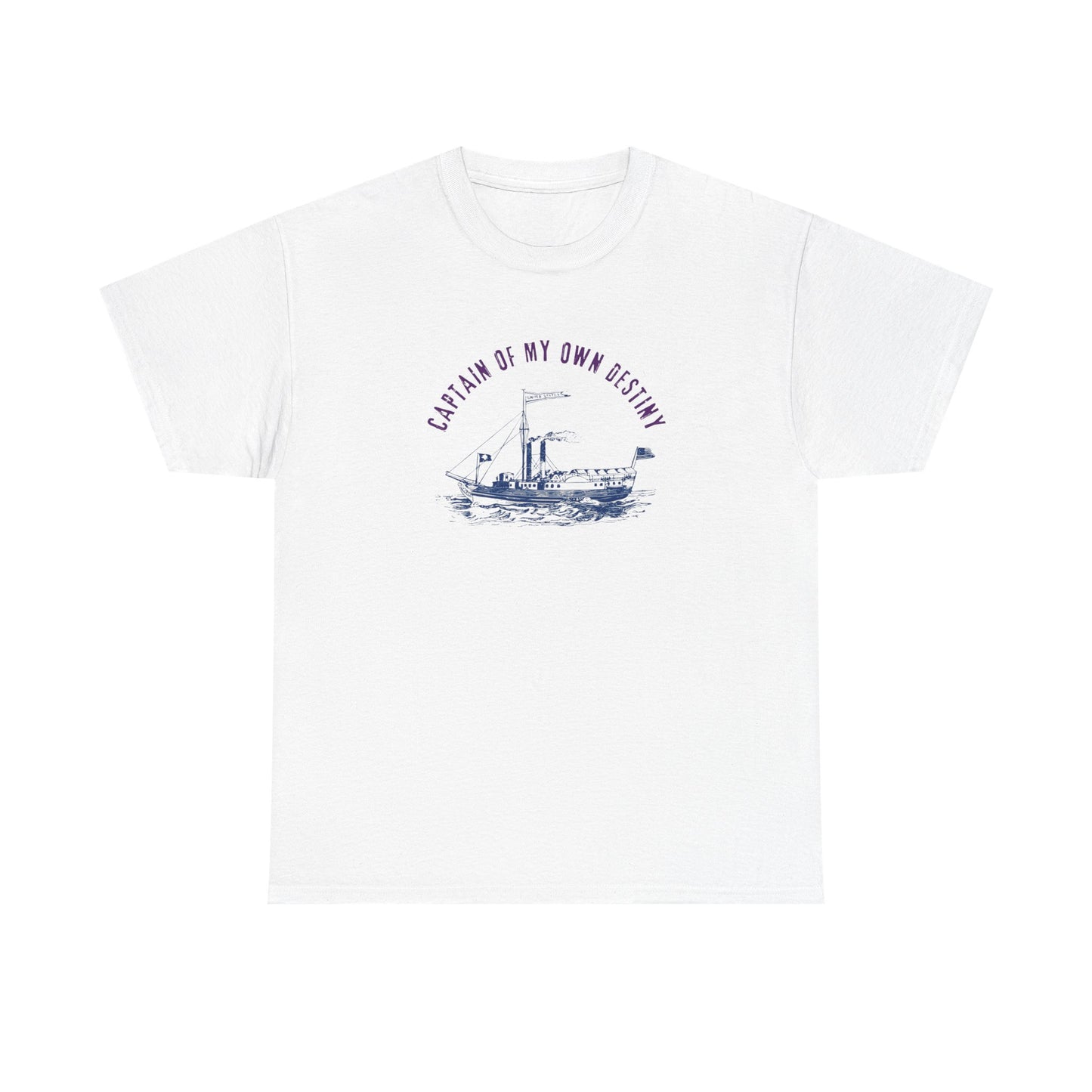 Captain of My Own Destiny Tee, Unisex Heavy Cotton T-Shirt, Nautical Graphic Tee, Casual Summer Shirt, Birthday Gift, Sailing Lover Apparel