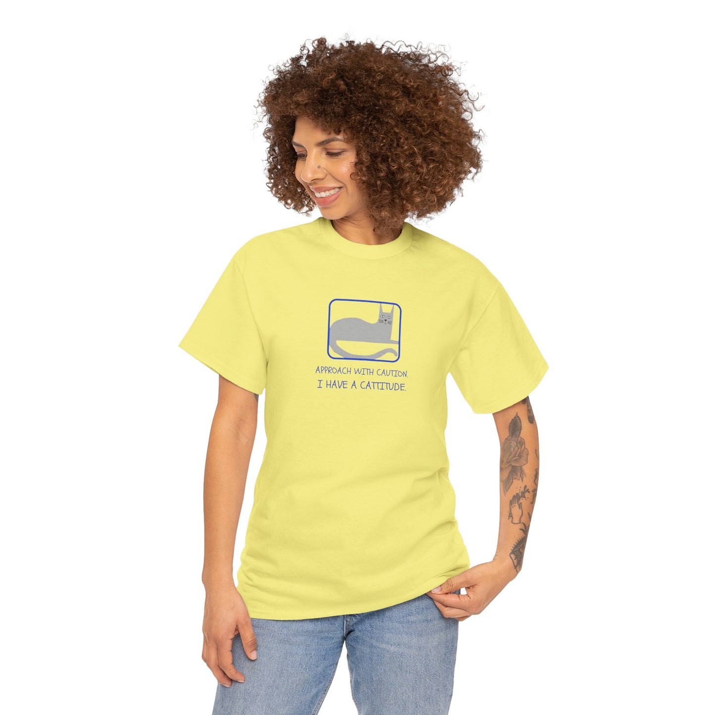 Cat Attitude Tee - Funny Unisex Graphic T-Shirt Men's Women's