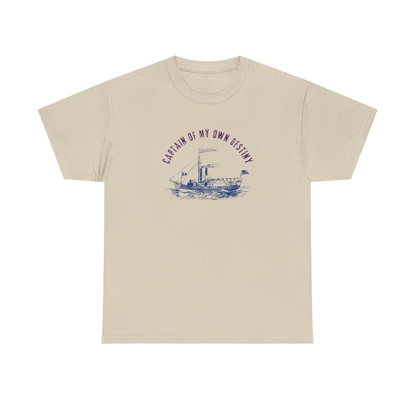 Captain of My Own Destiny Tee, Unisex Heavy Cotton T-Shirt, Nautical Graphic Tee, Casual Summer Shirt, Birthday Gift, Sailing Lover Apparel