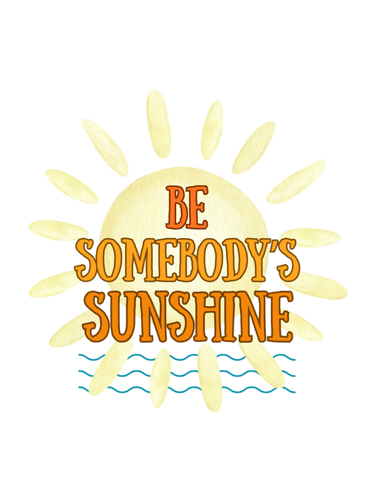 Unisex Heavy Cotton Tee - Be Somebody's Sunshine Tee, Summer Vibes Shirt, Positive Quote Tee, Gift for Friends, Fun Casual Wear