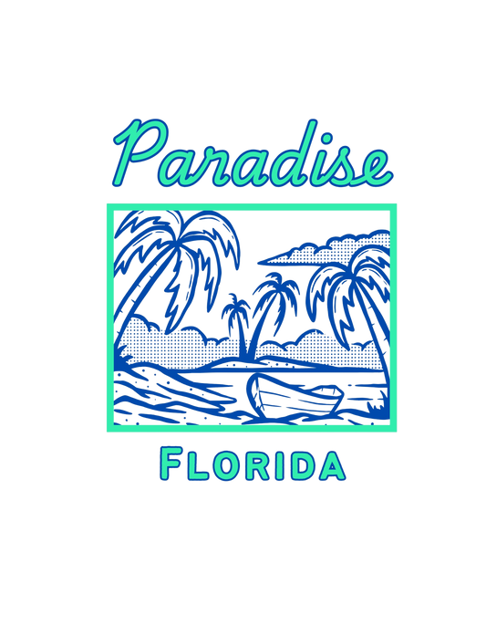 Florida Paradise Unisex Tee, Summer Vacation Shirt, Beach Lover Gift, Tropical Graphic Tee, Casual Wear for Travel