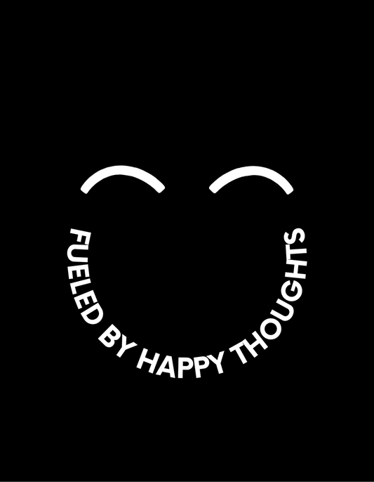 Happy Thoughts Unisex Heavy Cotton Tee, Casual Shirt, Positive Message Tee, Gift for Friends, Everyday Comfort T-Shirt