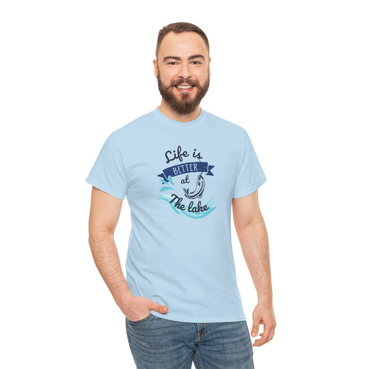 Life is Better at the Lake Unisex Tee, Summer Shirt, Outdoor Life, Lake Lover Gift, Casual Outfit, Vacation Wear