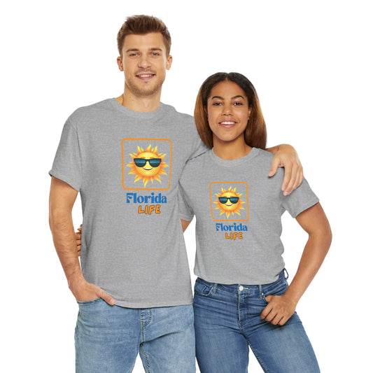 Floridian Sun Graphic Tee, Cool Florida Life Shirt, Unisex Summer Cotton T-Shirt, Vacation Outfit, Beachwear Essential
