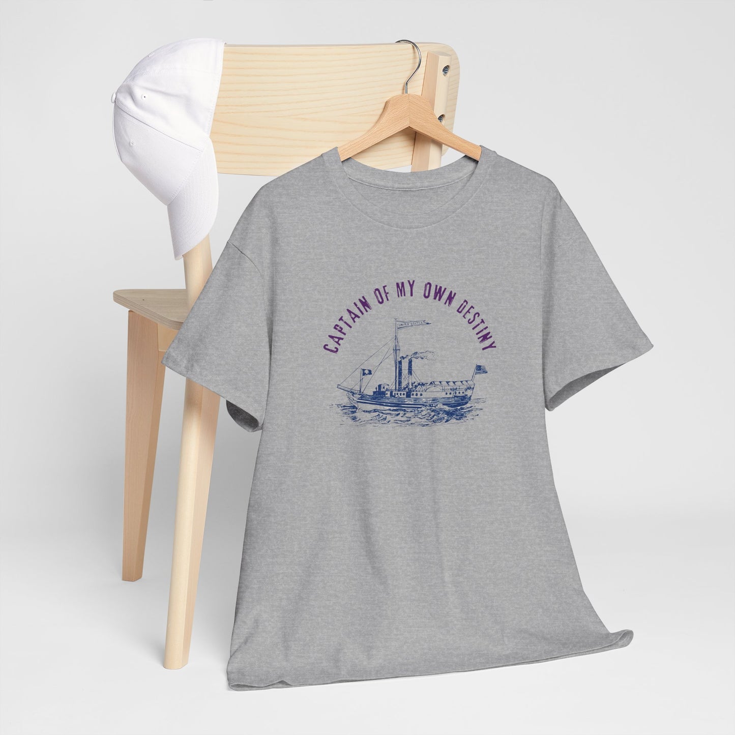 Captain of My Own Destiny Tee, Unisex Heavy Cotton T-Shirt, Nautical Graphic Tee, Casual Summer Shirt, Birthday Gift, Sailing Lover Apparel