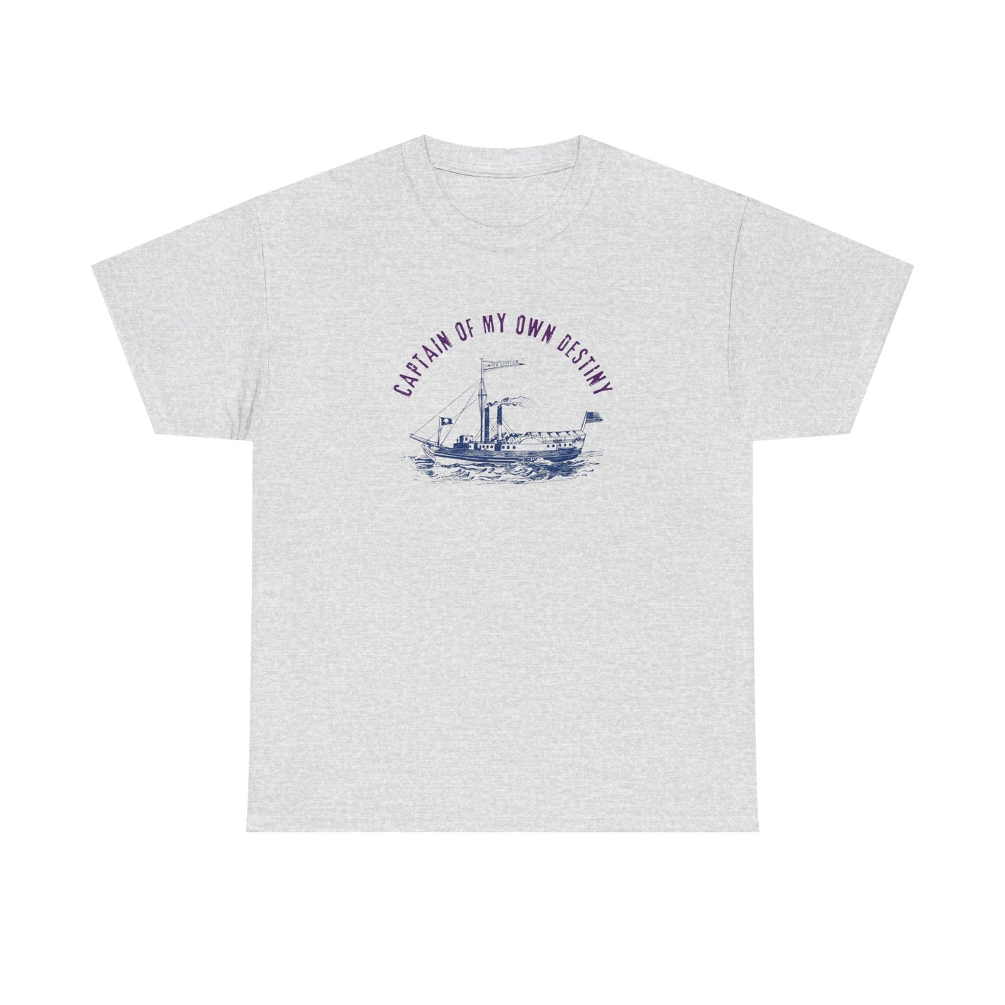 Captain of My Own Destiny Tee, Unisex Heavy Cotton T-Shirt, Nautical Graphic Tee, Casual Summer Shirt, Birthday Gift, Sailing Lover Apparel