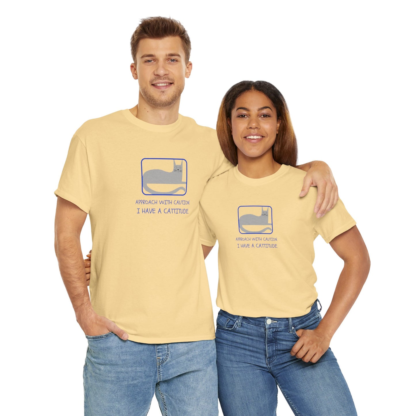 Cat Attitude Tee - Funny Unisex Graphic T-Shirt Men's Women's