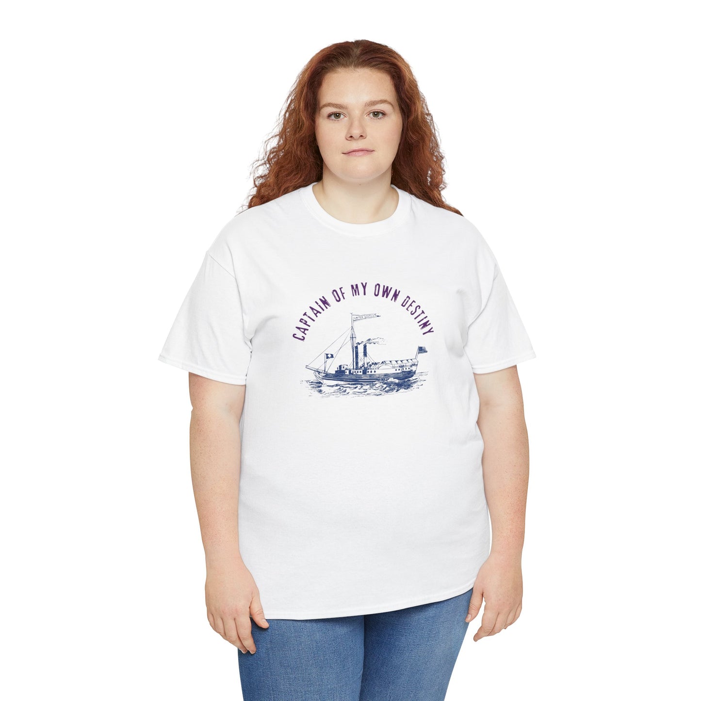 Captain of My Own Destiny Tee, Unisex Heavy Cotton T-Shirt, Nautical Graphic Tee, Casual Summer Shirt, Birthday Gift, Sailing Lover Apparel
