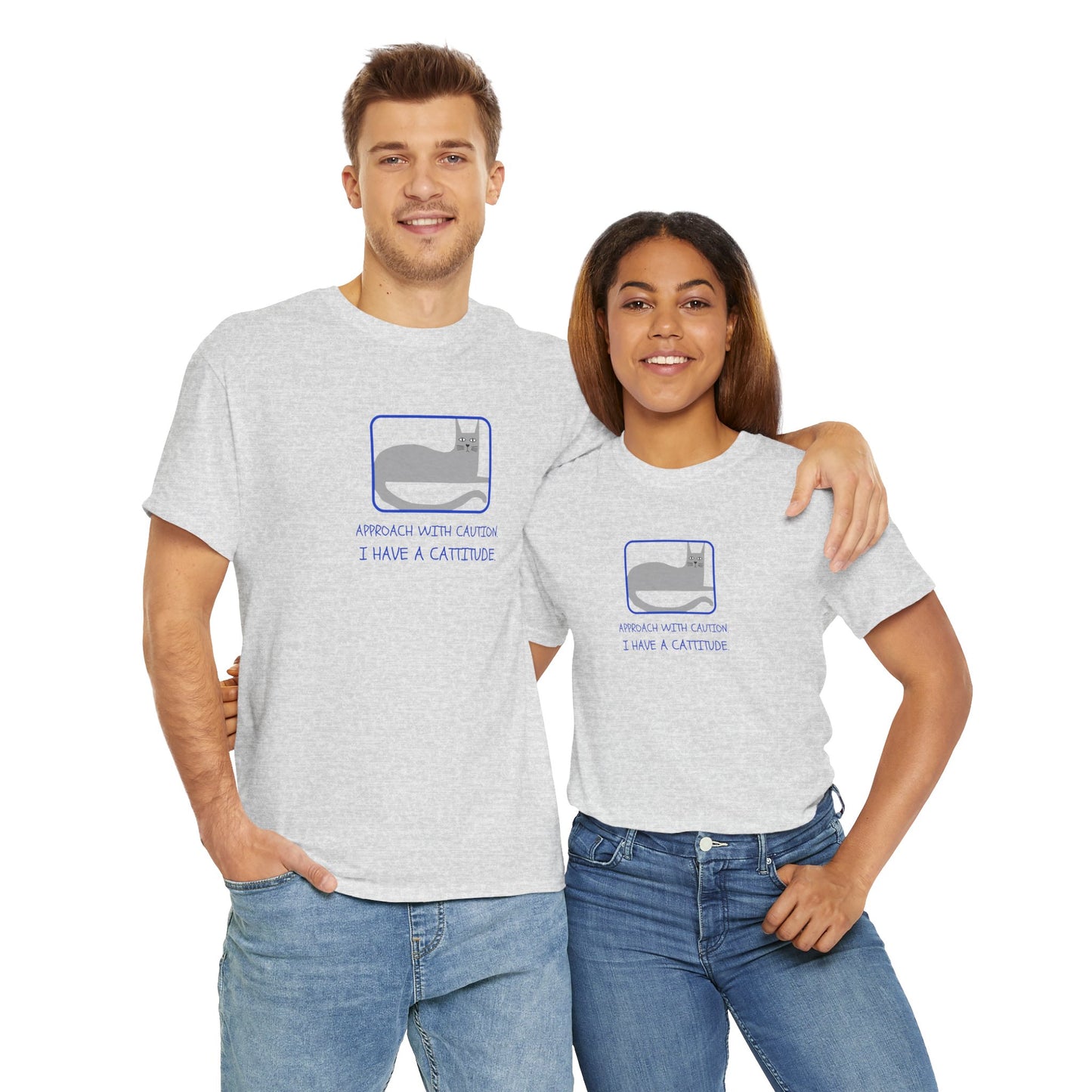 Cat Attitude Tee - Funny Unisex Graphic T-Shirt Men's Women's