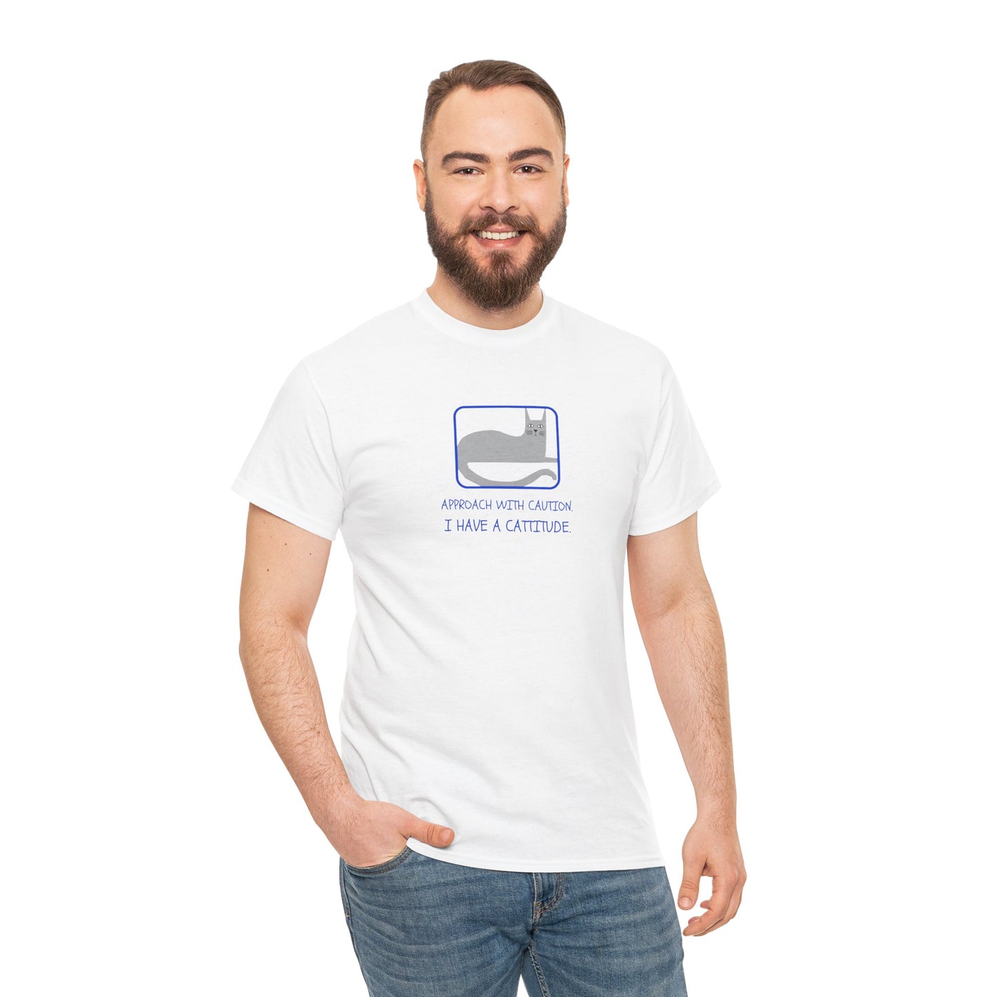 Cat Attitude Tee - Funny Unisex Graphic T-Shirt Men's Women's