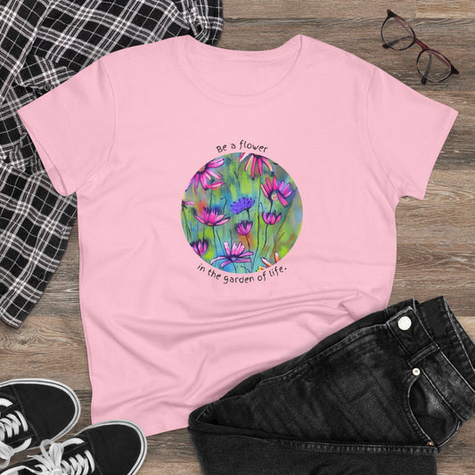 Flower Tee Women's Positive Graphic T-Shirt